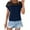 Navy, variant on Plebaso Womens Short Sleeve Tops Summer Casual Loose Tunic Shirts Ladies Loose Cute Blouses Fashion Clothes