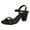 Black, variant on Women's Block Heeled Sandals Adjustable Ankle Buckle Open Toe Suede Heels Party Wedding Everyday Dressy Shoes Gold Size 6.5