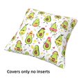 thumbnail image 3 of Throw Pillow Covers, Avocado Playing Music Soft Square Pillow Cases with Invisible Zipper for Couch Bed Sofa, Farmhouse Fall Home Decor 18"x18", 3 of 7