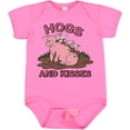 thumbnail image 3 of Inktastic Hogs and Kisses with Cute Pig Family Boys or Girls Baby Bodysuit, 3 of 5