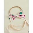 thumbnail image 6 of BemeyourBBs Baby Girls Summer Outfit Golf Print Romper and Flare Pants Headband, 6 of 8