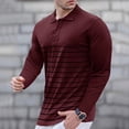 thumbnail image 2 of FhsagQ Chemises pour Hommes Chemises pour Hommes Coton Extensible Comfortsoft Chemise à Rayures Imprimée à Manches Longues pour Homme Européenne et Décontractée Coupe Ample Tendance d'Affaires Haut Chemises pour Hommes Hauts Super Ajusté Rouge TTG, 2 of 7
