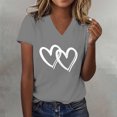 thumbnail image 2 of beishanbush Winter Sales Saving $10 Basic Tees Casual Tshirts Women's Print T-Shirt,Round Neck Short Sleeve Lightweight Soft Casual Summer Under $10, 2 of 5