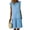 Blue, variant on Women's Ruffle Sleeve Midi Dress Sleeveless Square Neck Casual Tiered Dress for Summer Beach Vacation