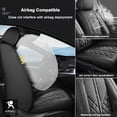 thumbnail image 5 of 2025 Car Seat Cover for Toyota Camry , Black Car Seat Covers, PU Leather 5 Seats Full Set Airbag Compatible Beautify Car Interior, Protect Car Seats, 5 of 9