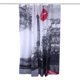 thumbnail image 2 of Cortina de ducha impermeable de 180x180 cm, poliéster para baño, 12 ganchos, 6 # Kiss Iron Tower, 2 of 7