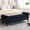 Black, variant on 67" Storage Bench for Bedroom, End of King Size Benches with Rolled Arms, Faux Leather Tufted Button Ottoman Benches, Upholstered Bench for Living Room, Entryway, Black