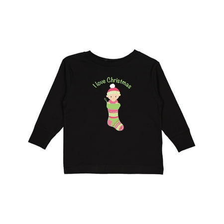 

Inktastic I Love Christmas Gift Toddler Toddler Girl Long Sleeve T-Shirt