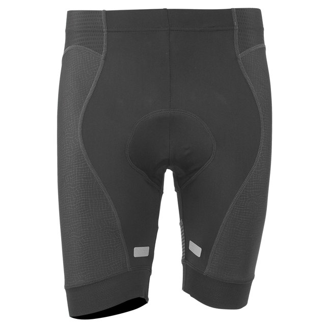 Pantalones cortos de ciclismo de alta elasticidad con costuras de compresión degradadas, transpirables y de secado rápido para hombres (XXL)