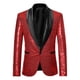 thumbnail image 5 of CHAQUETA DE DEPORTE CON LENTEJUELAS PARA HOMBRES INSPIRE CHIC, CON SOLAPA DE CHALECO, UN BOTÓN, BODA, BLAZER BRILLANTE XL BURDEOS, 5 of 7