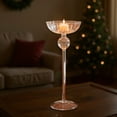 thumbnail image 5 of Taper Candle Holder Tall Glass Candle Holders Striped Candelabra Cup For Romantic Candlelight Dinner Table Centerpiece Wedding Decor Party Birthday Christmas Home Decorations, 5 of 7