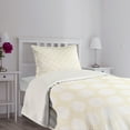 thumbnail image 5 of Ambesonne Ivory Quilted Bedspread Set 2 Pcs, Large Polka Dots Circles, Twin Size, White Beige, 5 of 6