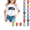 thumbnail image 1 of SUXIAN T-Shirts pour Enfants Mode Décontractée Imprimé Col Rond Ample Manches Courtes T-Shirt Haut Col Rond T-Shirt pour Enfants Blanc_003 9-10 Ans, 1 of 4