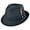 Black, variant on Toyo Straw Braid Trilby Fedora Hat - L - Black