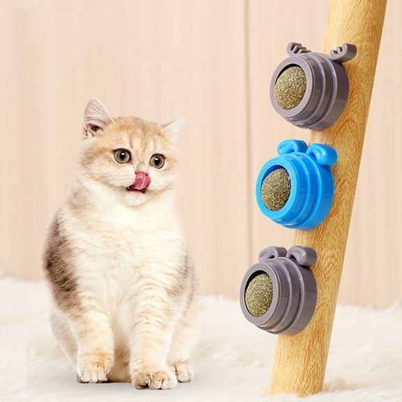 Bobasndm Cat Mint Ball Cat Toys Cat Lick Toys Kitten Chew Toys Teeth Cleaning Cat Toys Wall Cat Snacks