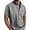 F250 Grey, variant on Curuila Tops For Men Solid Color Short Sleeve Relaxed Fit Spring Summer Lapel Button Down Fashion Comfort Tee Grey Size M