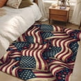thumbnail image 4 of Area Rugs 2.7'x5', Independence Day Carpet for Living Room Bedroom Dining Room, Red Blue USA Flag Retro Patriotic Stars Stripes Throw Kitchen Rugs Non Slip Washable Rectangle Indoor Outdoor Rugs, 4 of 8
