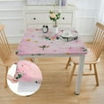 thumbnail image 2 of BANET Baby Shower Decorations Girl-Our is Turning One Tablecloths Pink Pumpkin Square Rectangle Table Covers Thanksgiving Fall First Birthday Decoration for Girls white, 2 of 7