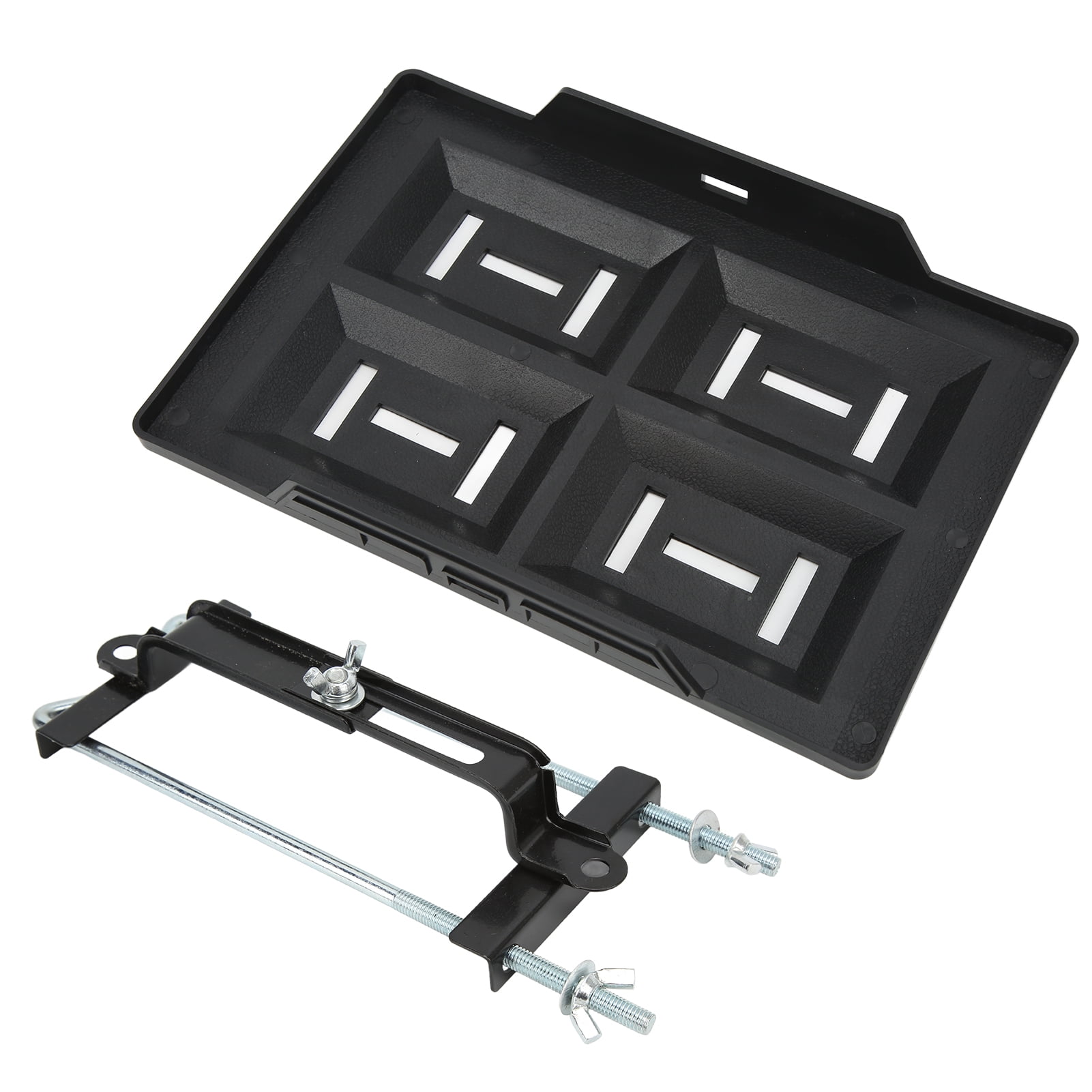 Boat Battery Tray, Battery Hold Down Recessed Slots Design Durable