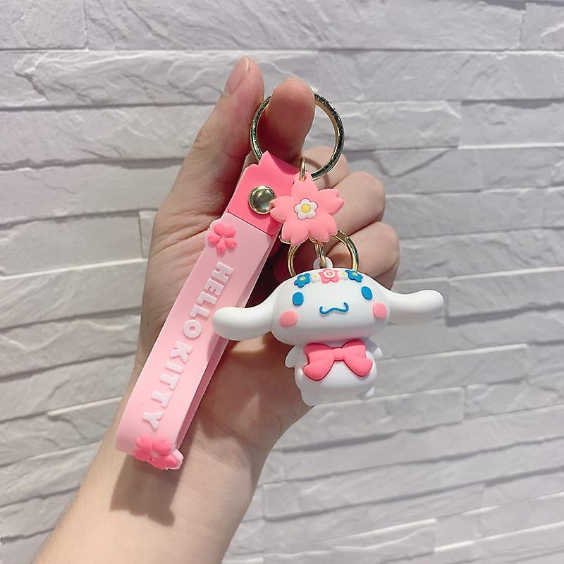Sanrio Kawaii Hello Kitty Keychain Pink Kuromi Melody Cinnamoroll Car