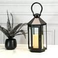 thumbnail image 4 of LumaBase Metal Lantern with Battery Operated Candle - Black Hexagon, 4 of 7