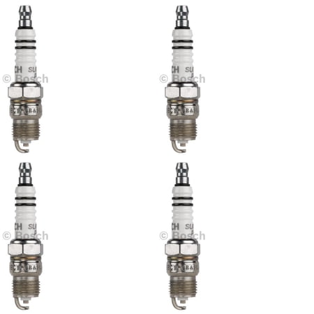 Bosch 7985 Spark Plug, Pack of 4, Compatible with Buick Chevrolet Ford GMC Mercury Checker Pontiac Lincoln Plymouth Dodge Oldsmobile Chrysler Aspen B100 B300 Barracuda Bel Air Blazer C10 3.7L 68-83