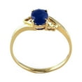 thumbnail image 6 of Galaxy Gold 14K Yellow Gold Natural Oval-Shaped Sapphire Ring - September Birthstone - Truth & Nobility - Sizes 5.5 to 11 - Fine Jewelry for Women, 6 of 6