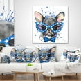 thumbnail image 4 of Designart Cute French Bulldog with Glasses - Animal Throw Pillow - 12x20, 4 of 5