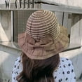 thumbnail image 3 of CoCopeaunts Summer Bow Bucket Hat for Women Big Brim Hat Protection Visors Bucket Hat Sunscreen Fisherman Hats Outdoors Fishing Cap Sun Hat, 3 of 5