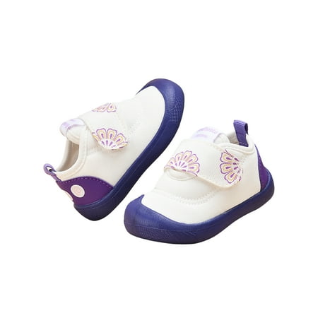 

Rotosw Kids Sneakers Slip On Flats First Walkers Walking Shoe Lightweight Comfort Casual Shoes School Breathable Purple 3C