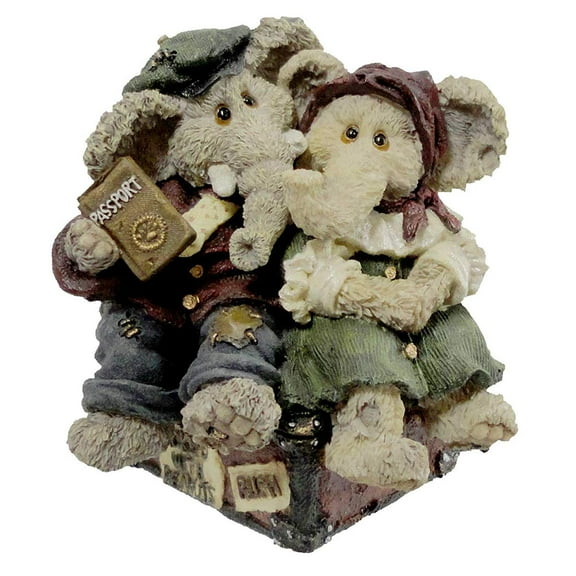 Boyds Bears Resin Packy And Dermah Trunkspace...Packin' Lite - 1 Figurine 3 Inch, Resin - Noah's Ark Elephants 2431