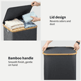 thumbnail image 3 of Sortora Laundry Hamper with Lid, 110L Large Laundry Basket with Removable Bag, Collapsible Tall Laundry Bin, Dirty Clothes Hamper for Laundry Room, Bathroom, Bedroom, Dorm, Gray, 3 of 6