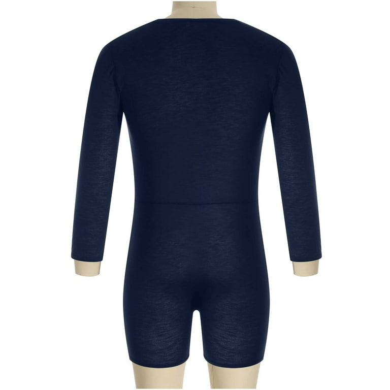 VBXOAE Mens Short Sleeve Onesie Henley Jumpsuit Comfy Buttons Pajamas Sport  Casual Jumpsuit One Piece Garment 