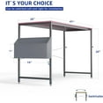 thumbnail image 2 of 47 Inch Computer Desk for Small Spaces with Storage Bag, Home Office Work Desk with Headphone Hook, Small Office Desk Study Writing Table, 2 of 9