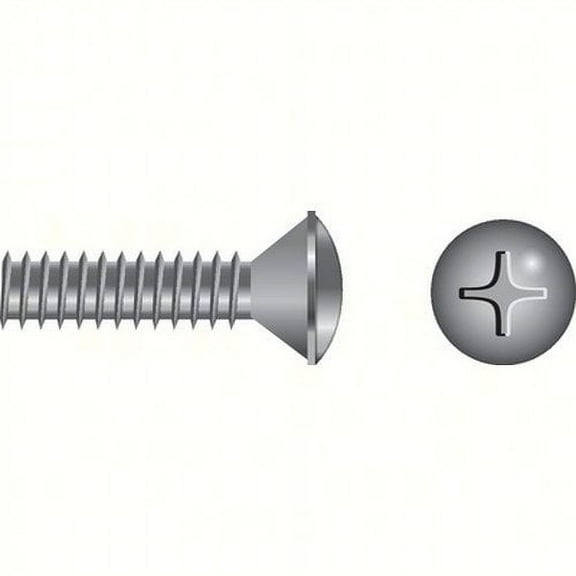 SEACHOICE Phillips Machine Screw - Oval Head Size: 10-24 x 2-1/2", Option: Bag of 50