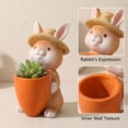 thumbnail image 4 of CLEARANCE!!Cute Animal Succulent Planter Rabbit Pot Bunny Planter, Resin, Geometric, Indoor Plant Pot Animal Flower Pot Succulent Planter Air Permeable Practical Home Decor, 4 of 6