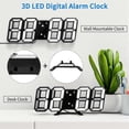 thumbnail image 2 of 3D LED Digital Clock Luminous Wall Clock Multifunctional USB Plug in Electronic Clock Home Decoration, 2 of 5
