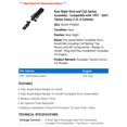 thumbnail image 2 of Rear Right Strut and Coil Spring Assembly - Compatible with 1997 - 2001 Toyota Camry 2.2L 4-Cylinder 1998 1999 2000, 2 of 2