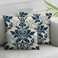thumbnail image 3 of nygtbtfer Decorative Throw Pillow Covers  Set of 2, Blue Modern Simple Square Pillow Case Cushion Cover for Sofa Couch Farmhouse Outdoor Living Room  White, 3 of 7