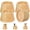 Wood-4pcs-2" Hight-Natural, variant on Bed Risers (set Of 4) Furniture Lifts Height 2"  Oak Solid Wooden For With Non-slip Recessed Hole (monolithic Wood 4pcs-2" Hight-walnut Color)