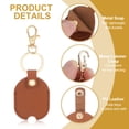 thumbnail image 3 of Uxcell Leather Key Sleeve 4Pcs Broken Car Key Loop Replacement Clasp for Women Brown, 3 of 5