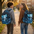 thumbnail image 2 of Yuyamidu Blue Axolotl Kids Backpack for Boys Girls Elementary School 17 Inch Bookbags with Adjustable Strap Padded Lightweight Backpacks with Zipper, 2 of 8