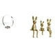 thumbnail image 1 of Portabotellas de vino,Soporte para botellas de vino,soporte para botellas de vino,estante de hierro,Escultura de figura,Estatua sentada Figura Escultura Adorno,Estatuas de conejos en miniatura, 1 of 8