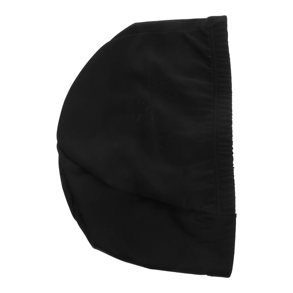 LOLIPPYY Women's Black Polyester Swim Cap for Comfortable Fit, Fabric, Adult Size, 1 Piece