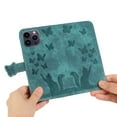 thumbnail image 6 of Decase Phone Shell for Apple iPhone 15,Butterfly Cat Embossed Pattern Folio PU Leather Card Slots Holder Wallet Cover Case With Magnetic Clasp,for  iPhone 15 - Green, 6 of 7