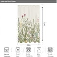 thumbnail image 5 of Stall Wildflower Small Half Shower Curtain 36Wx72H Inch Farmhouse Flower Botanical Floral Plant Herbs Vintage Decor Bathroom Windows Fabric Polyester Waterproof 7 Pack Plastic Hooks, 5 of 6