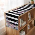 thumbnail image 6 of Table Runners 90 Inches Long Dress Scarves, Pink Flowers Farmhouse Coffee/Dining/Kitchen Table Runner for Living Room, Spring Floral Watercolor Botanical Farmhouse Striped 13x90 Inch, 6 of 9