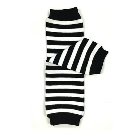 Wrapables® Baby Stripes and Chevron Leg Warmers O/S Black and White (Best Baby Leg Warmers)