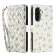 thumbnail image 3 of Wallet Case for Samsung Galaxy A17 5G, Flower PU Leather Durable Phone Case Kickstand Flip Case with Card Slots Wrist Strap Pattern Magnetic Closure Protective Case for Galaxy A17 5G - D, 3 of 9