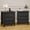 Black, variant on Goealvce 3 Drawer Nightstands for Bedroom Set of 2 , Farmhouse White Night Stand with Charging Station, wood Rustic Bedside Table Night Stands for Bedroom, Living Room, Nursery, Dorm